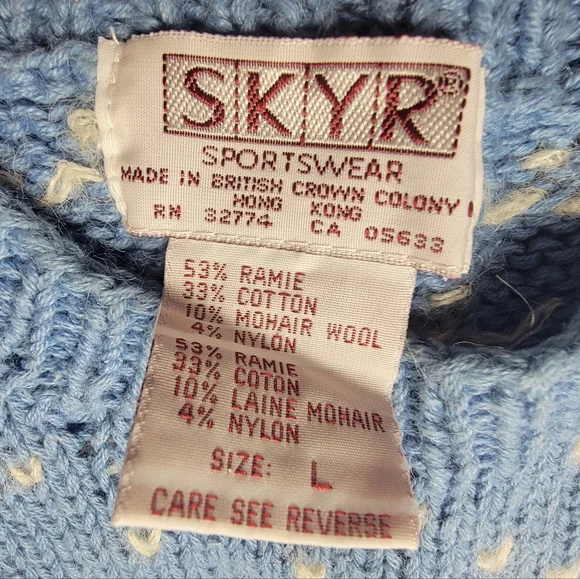 Rare VINTAGE 80s 90s Wool Blend Knit Ski Vest - Picture 8 of 11